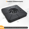 Cantilever patio umbrella base in black, 31.5" x 31.5", fillable with water or sand for stability, fits 9-10 ft.