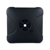 Heavy-duty cantilever patio umbrella base in black, 242 lbs capacity, designed for stability and easy filling.