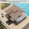 9.5 Feet Cantilever Patio Umbrella with 360° Rotation and Double Top-Coffee - Gallery View 1 of 10