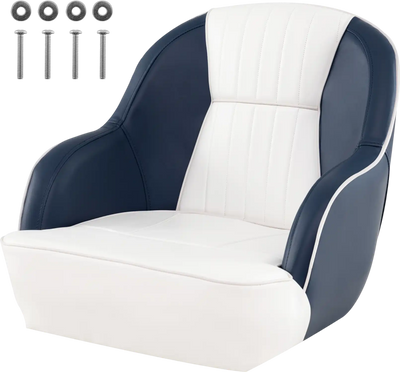Costway Captain Bucket Seat Pontoon Boat Chair Armrests PVC Leather 37239998 New