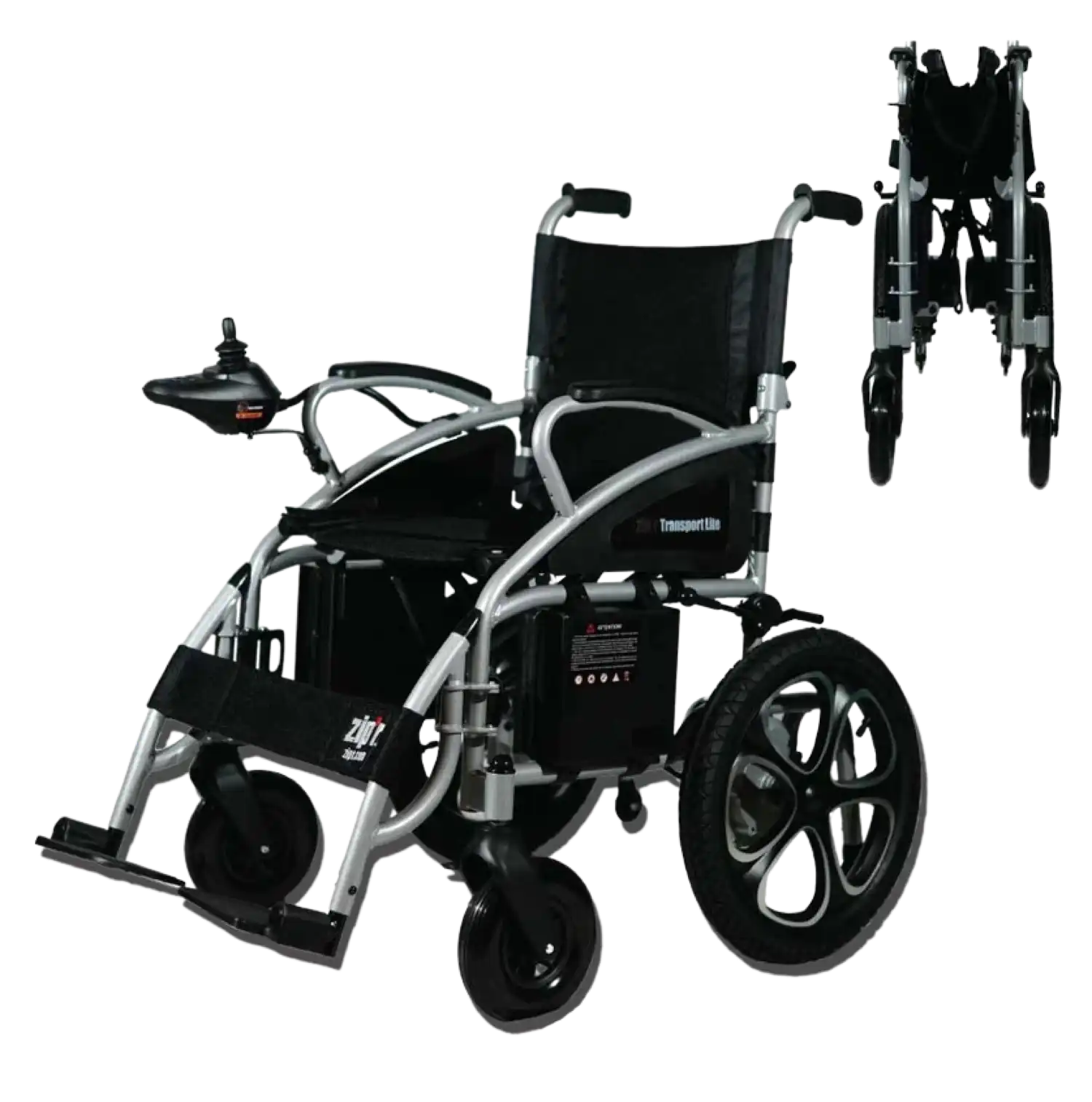Zip’r ZIP12SLV Transport Lite Folding Electric Wheelchair Silver New