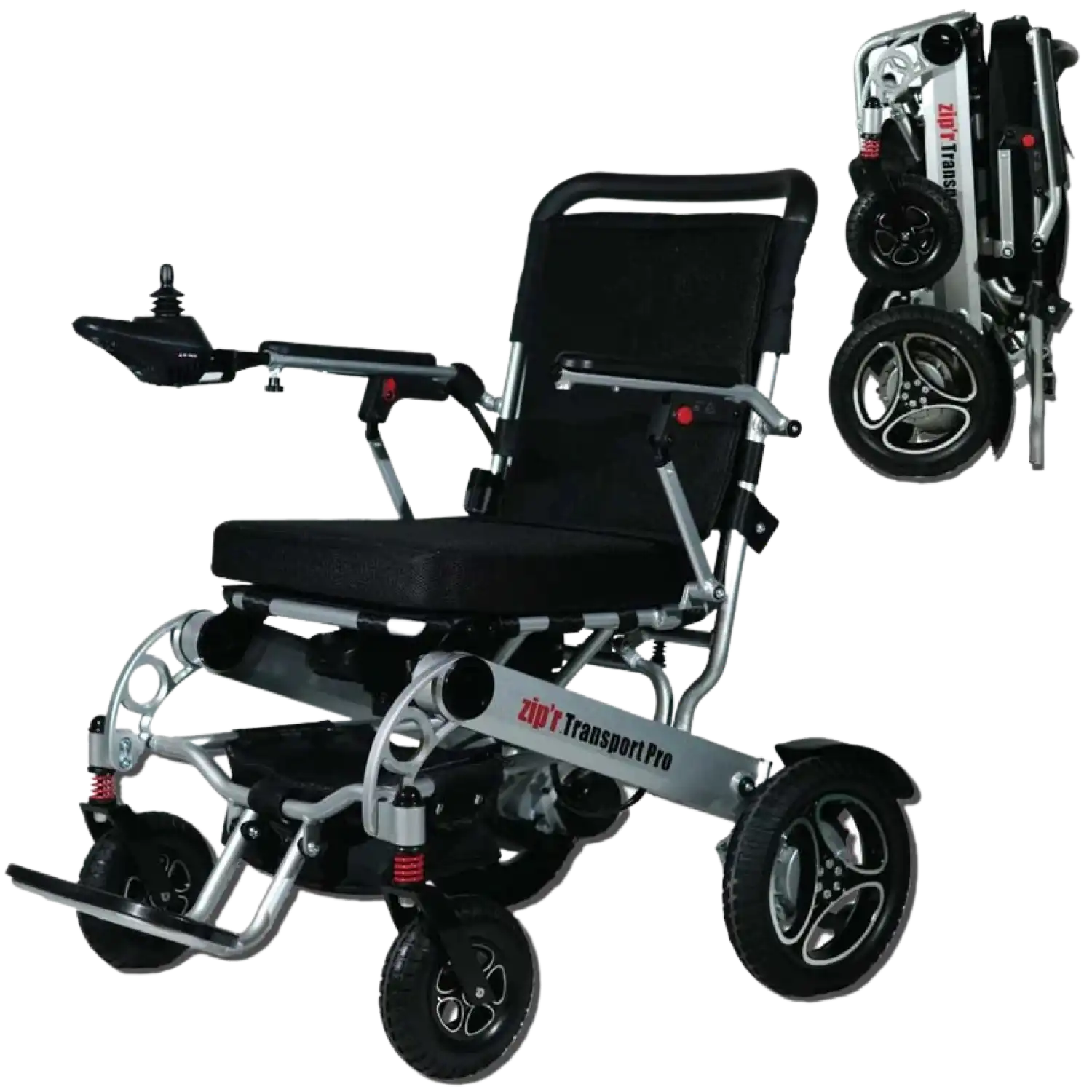 Zip’r ZIP13SLV Transport Pro Folding Electric Wheelchair Silver New
