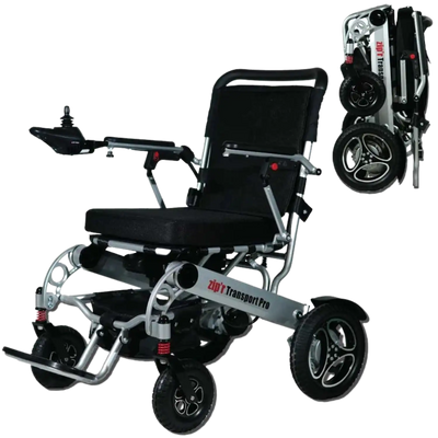 Zip’r ZIP13SLV Transport Pro Folding Electric Wheelchair Silver New