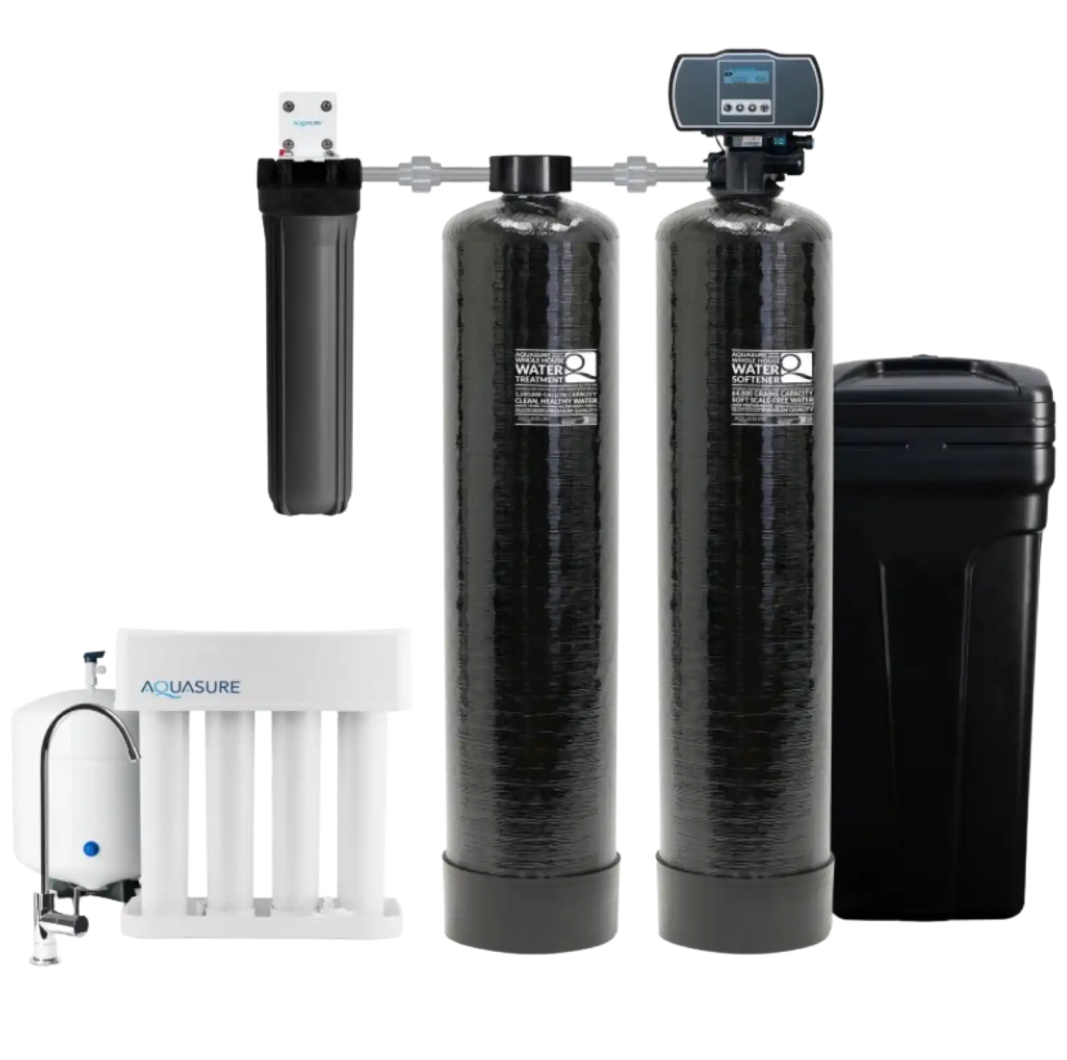 Aquasure AS-SE1500A Signature Elite Series 64,000 Grains Whole House Water Filter System New