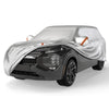 Car cover for SUVs up to 200 inches, featuring UV-proof and waterproof protection with reflective strips for safety.