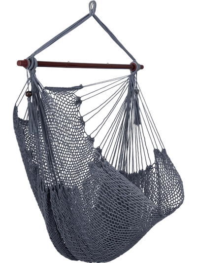 Costway Caribbean Hammock Chair Rope Swing with Metal Spreader Bar 72562273 New