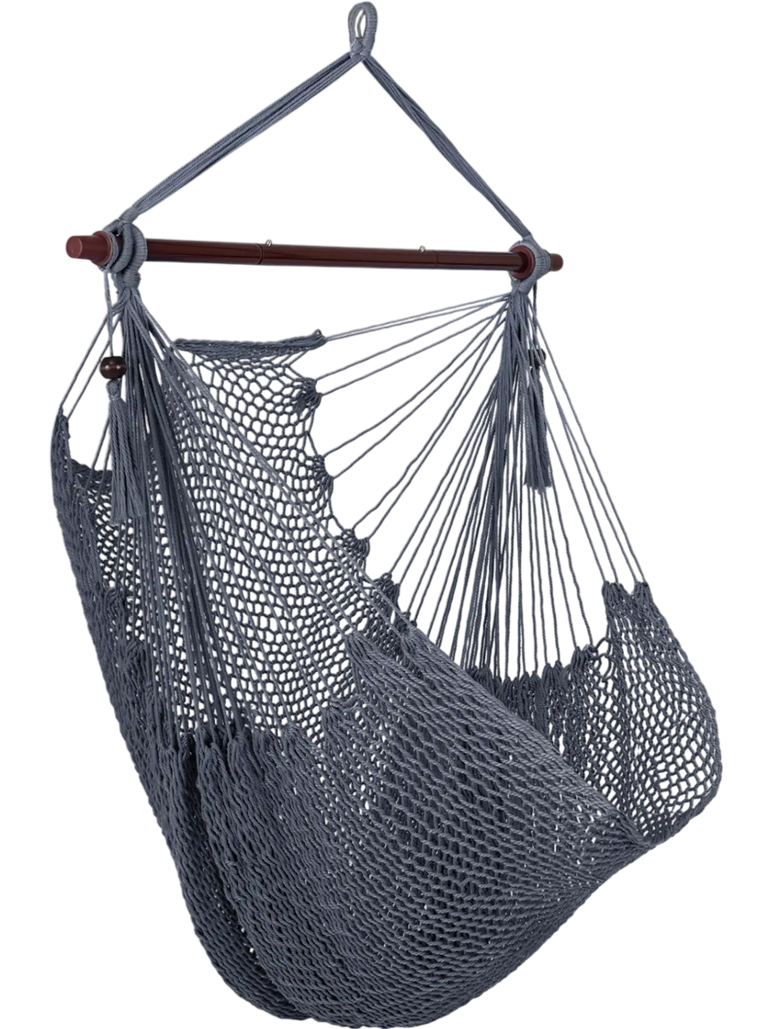 Costway Caribbean Hammock Chair Metal Spreader Bar Woven Rope Swing 72562273 New