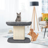 Modern Cat Tree Tower with Large Plush Perch and Sisal Scratching Plate-Gray - Gallery View 1 of 10