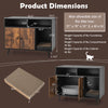 Cat litter box enclosure with storage compartments, featuring a wide tabletop and double doors for hidden access.