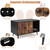 Cat litter box enclosure with double doors, crafted from EO grade engineer wood, featuring 3 air vents for odor control.