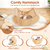 Comfy hammock made of soft fabric for kittens, part of a natural cat wall furniture set for napping and exploring.