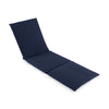 Outdoor Chaise Lounge Cushion Patio Furniture Folding Pad with Fixing Straps-Navy - Gallery View 1 of 5