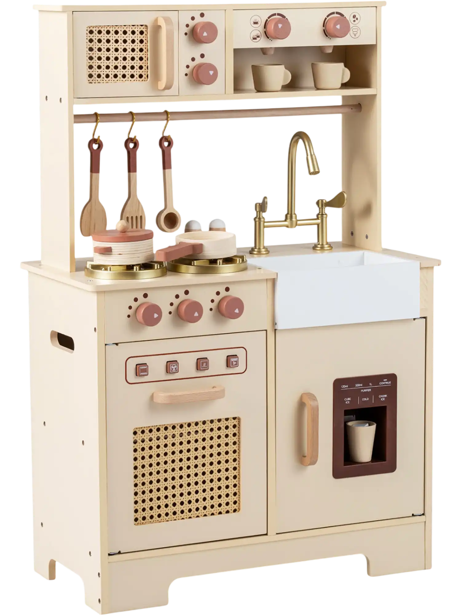 Costway Kids Pretend Play Kitchen Lights Sounds 88777279 New