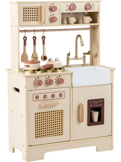 Costway Kids Pretend Play Kitchen Lights Sounds 88777279 New