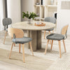 Chenille Fabric Upholstered Wooden Kitchen Chairs Set of 4-Gray - Gallery View 1 of 8