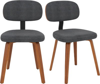 Costway Chenille Upholstered Wooden Kitchen Dining Chairs Set of 2 73115958 New