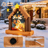 Christmas inflatable nativity scene featuring a holy family design, built-in lights, and easy inflation for festive outdoor decor.