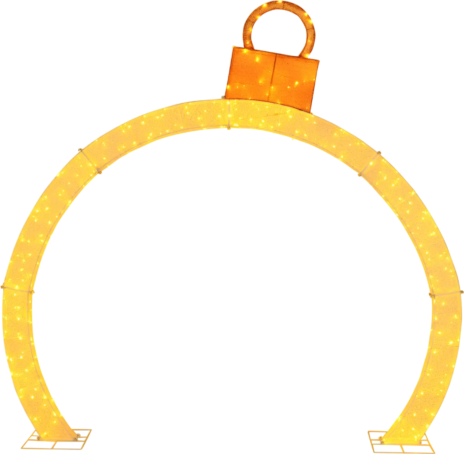 Costway 10.5' Christmas Pre-Lit Archway w/ 300 Warm White LED Lights 27854639 New