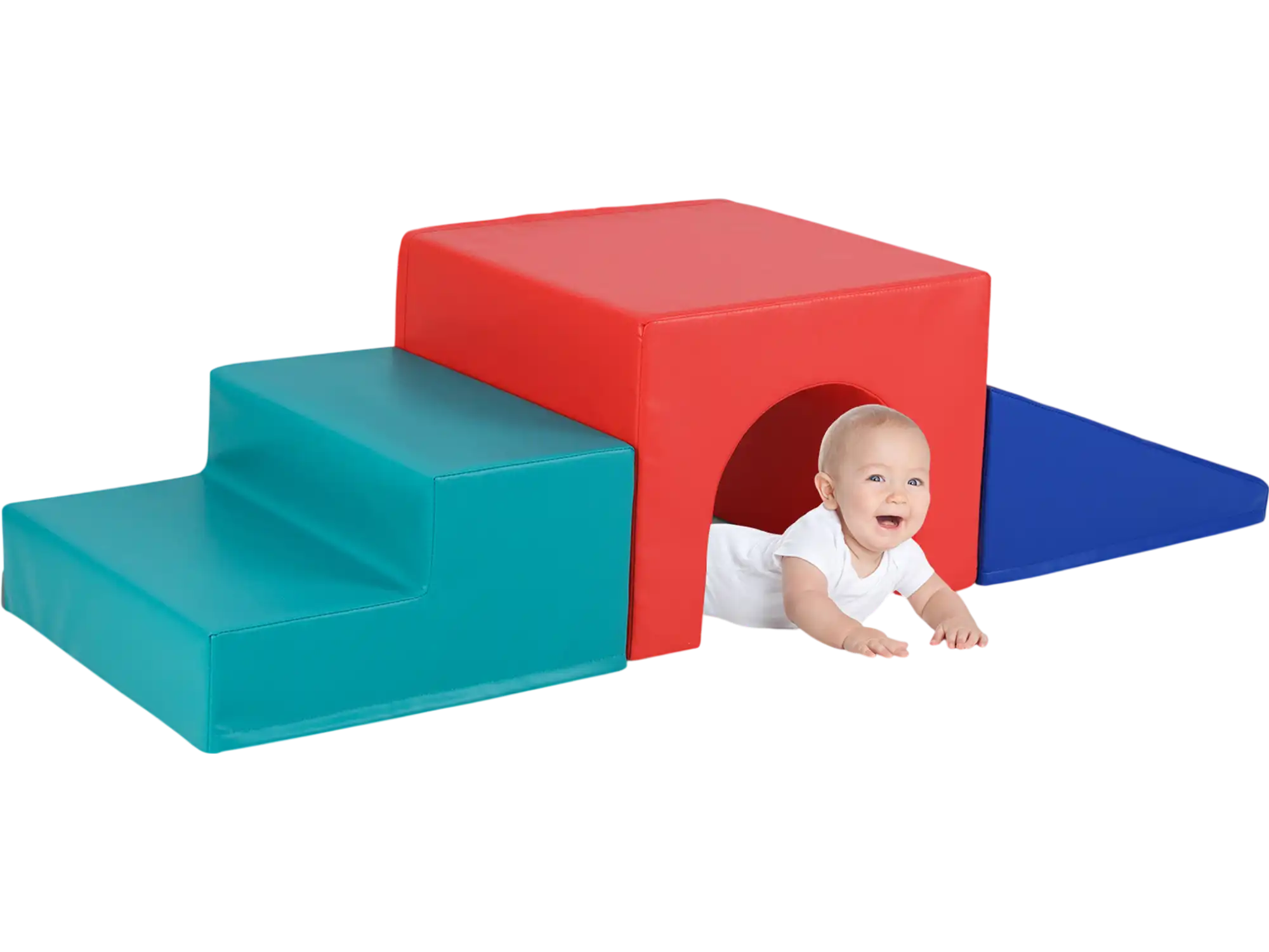 Costway Climb Crawl Foam Block Play Set Infant Baby Red 97568432 New