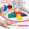 Colorful Climb and Crawl Foam Block Play Set with tunnel and slide, featuring removable waterproof PU leather cover.