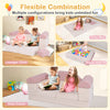 9-piece foam playset in pink, featuring a kids couch, lounger chair, and cozy bed for versatile play and comfort.
