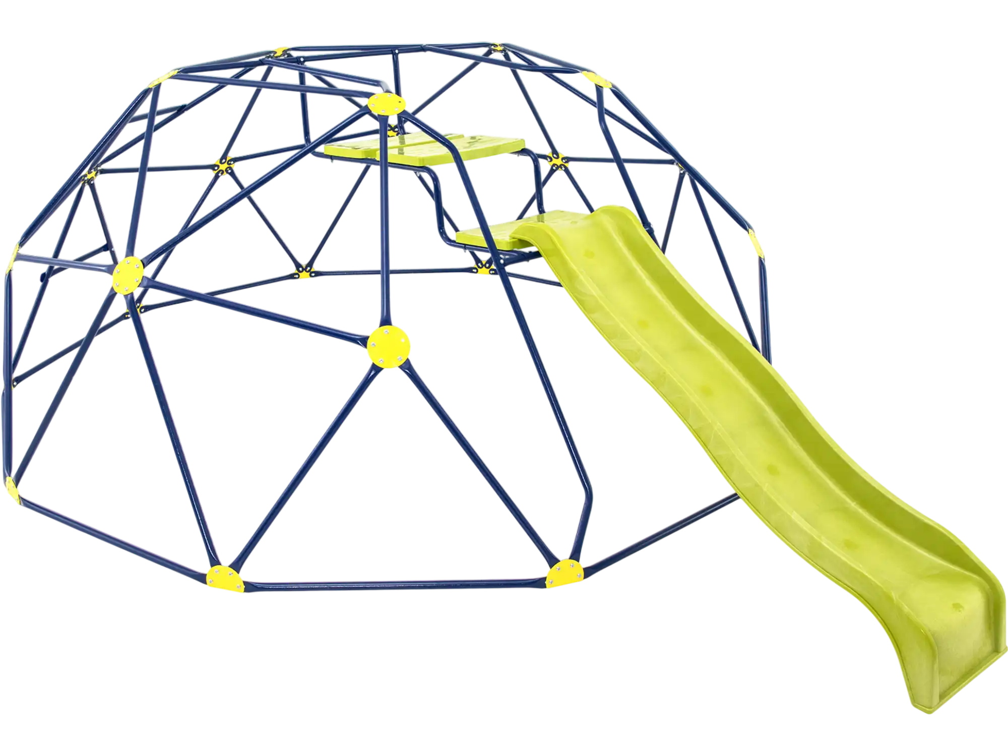 Costway 13.3' Geometric Dome Climber w/ Wavy Slide & 2 Platforms 17285396 New