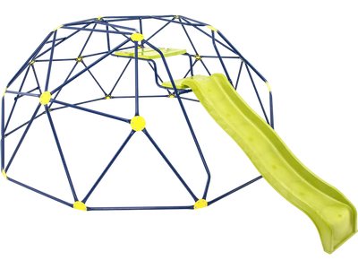 Costway 13.3' Geometric Dome Climber w/ Wavy Slide & 2 Platforms 17285396 New
