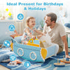 Submarine wooden climbing toy with rotating propeller, designed for balance and coordination, perfect for kids'.