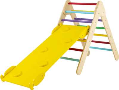 Costway 3-in-1 Wooden Triangle Climber Ramp Slide 89574163 New