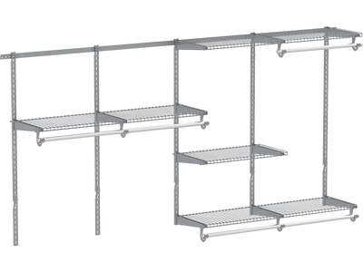 Costway Wall-Mounted Closet System Shelves Rod 4-8' 563421798 New