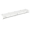 Wall-mounted closet shelf with hanging rod, 6 ft x 12 inch, durable metal wire for laundry room organization.