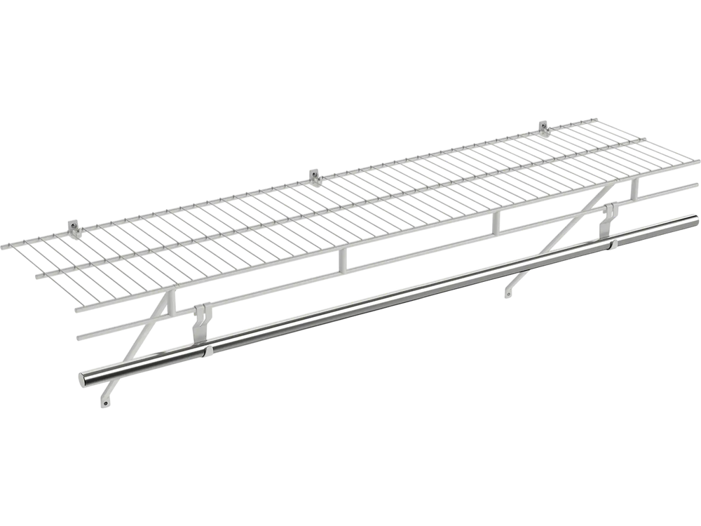 Closet Shelves Wall Mounted with Ventilated Metal Wire Shelving Kit