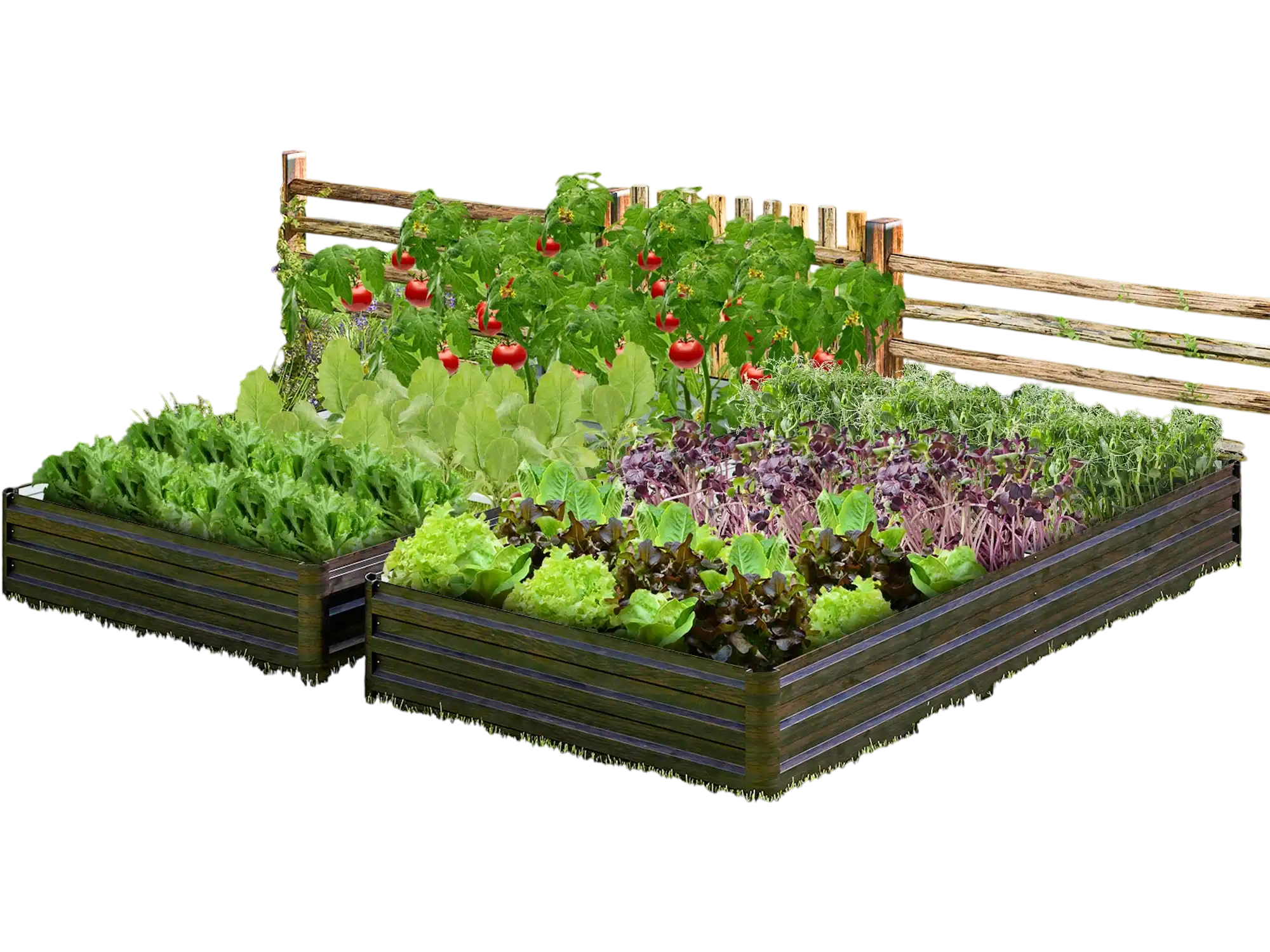 Costway Large Outdoor Metal Raised Garden Bed Planter Box Vegetable Herb Flower 69438527 New