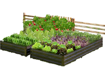 Costway Large Outdoor Metal Raised Garden Bed Planter Box Vegetable Herb Flower 69438527 New