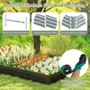 Large outdoor metal planter box with wave-shaped surfaces, perfect for growing vegetables, herbs, and flowers.