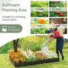 Large outdoor metal planter box for vegetables, flowers, and herbs with a sturdy design, ideal for gardening.