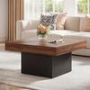 Coffee Table Accent Table with LED Lights and Dynamic Modes-Rustic Brown - Gallery View 1 of 12