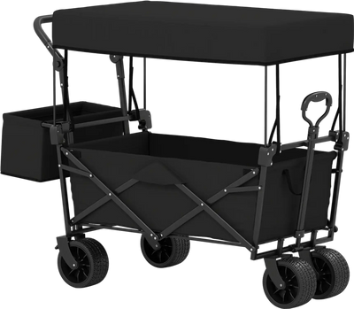 Costway Collapsible Wagon w/ Removable Canopy Detachable Storage Bag 26303900 New
