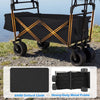 Collapsible wagon with removable canopy, 600D Oxford cloth, and heavy-duty metal frame for outdoor storage and.