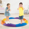 Colorful Kids Wavy Balance Beam with Textured Surface and Non-slip Foot Pads-Blue & Orange - Gallery View 1 of 10