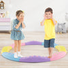 Colorful kids wavy balance beam with textured surface, featuring non-slip foot pads for safe play and creativity.