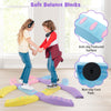 Colorful kids' wavy balance beam with anti-slip textured surface and non-slip foot pads for safe play and creativity.