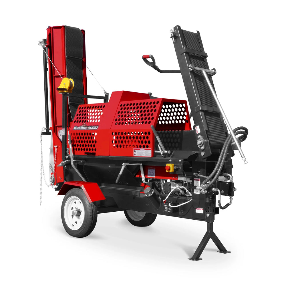Honda GX390 Engine Firewood Log Splitter Processor with Conveyor,  20ton Splitting Force 24" x 15" Log Capacity,  18" Chainsaw,  HLS20