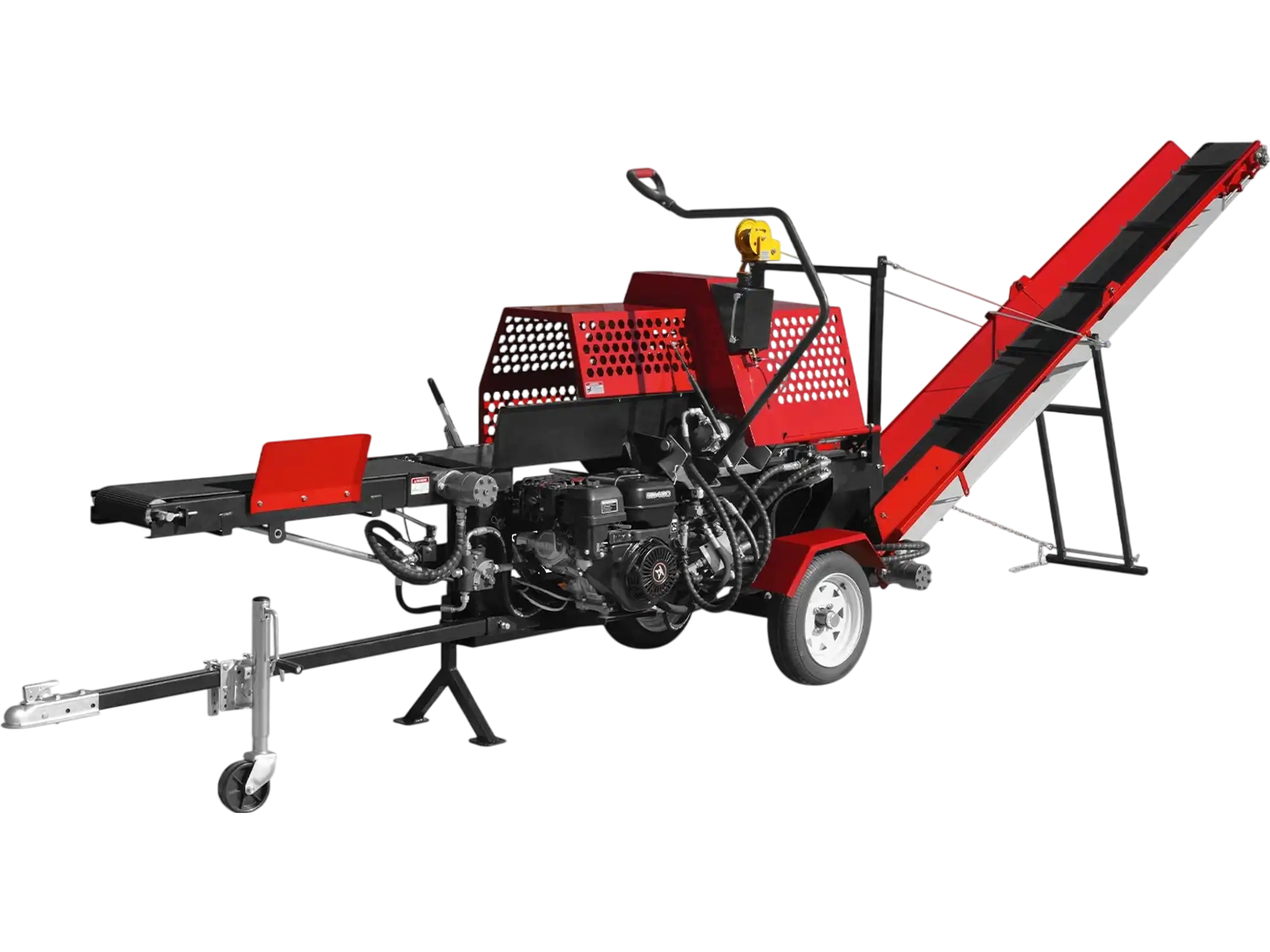 MechMaxx HLS20 Log Splitter Firewood Processor with Conveyor 20 Ton Splitting Force 24