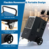 Portable 140 Pints commercial dehumidifier with push-pull handle and lockable wheels for easy movement and stability.