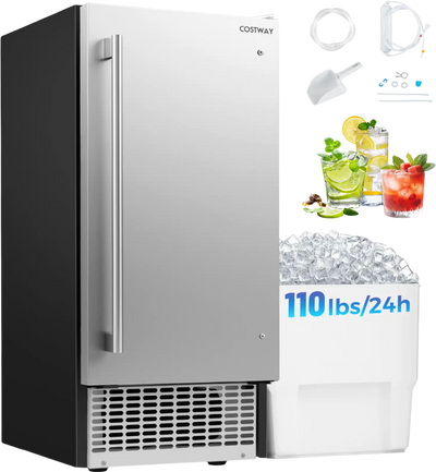 Costway Compact Commercial Ice Maker 25 lbs Storage 32892022 New