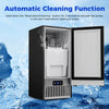 Commercial ice maker with automatic cleaning function, 110 lbs/day capacity, stainless steel housing, ideal for.