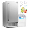 Commercial Ice Maker with 25 lbs Storage Capacity for Home Bar Cafe - Gallery View 1 of 11