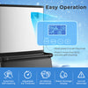User-friendly control panel of the Commercial Ice Maker Machine with ice full reminder and water shortage display.