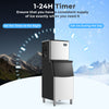 Commercial ice maker machine with 418 lbs/24H capacity and 200 lbs storage bin, ideal for consistent ice supply.